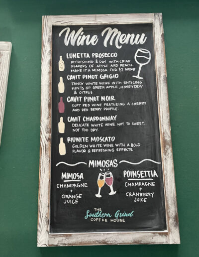 Southern Grind - Wine Menu