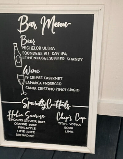 Sumlin Wedding - Black Bar Menu